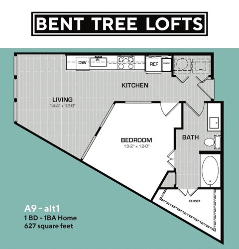 A9 Floorplan Bent Tree Lofts